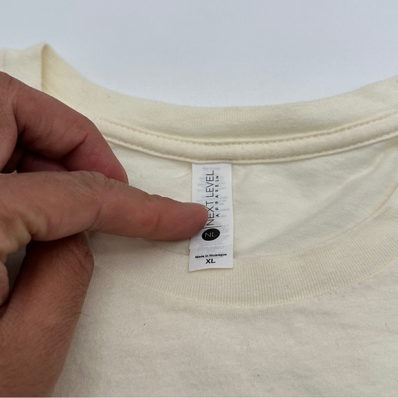 Men’s Ivory Google Embroidered Tee shirt XL - Picture 6 of 8